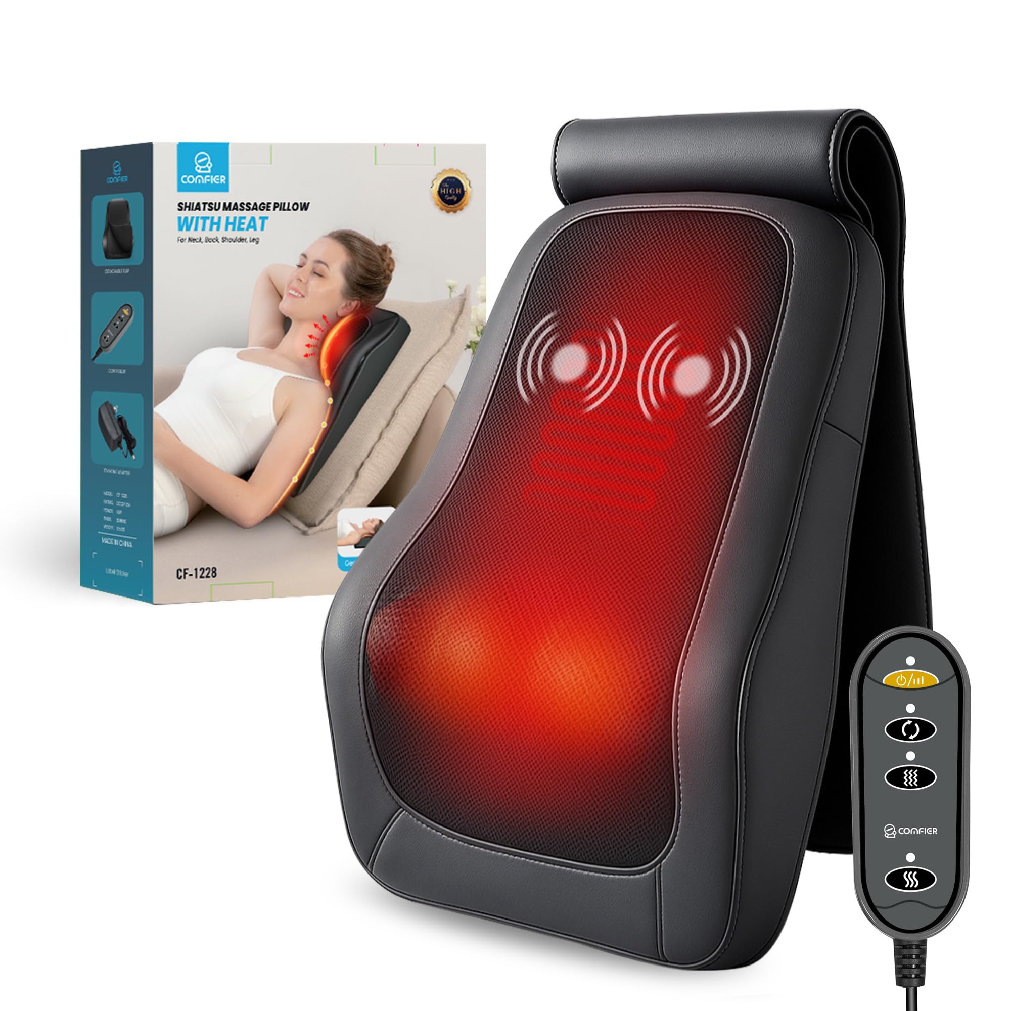 comfier-nackenmassageger-t-mit-w-rme-shiatsu-massagekissen-4d image 1
