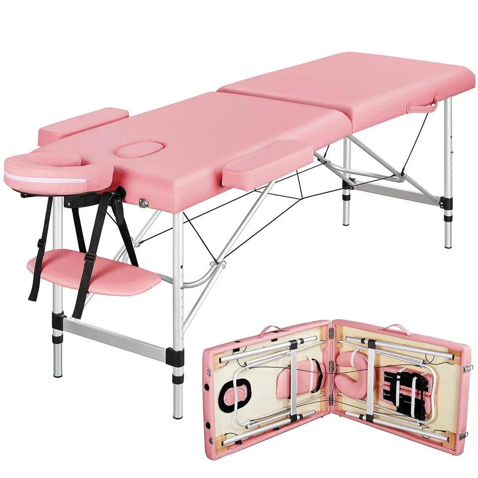 naipo-massageliege-klappbar-84-zoll-pink-h-henverstellbar image 1