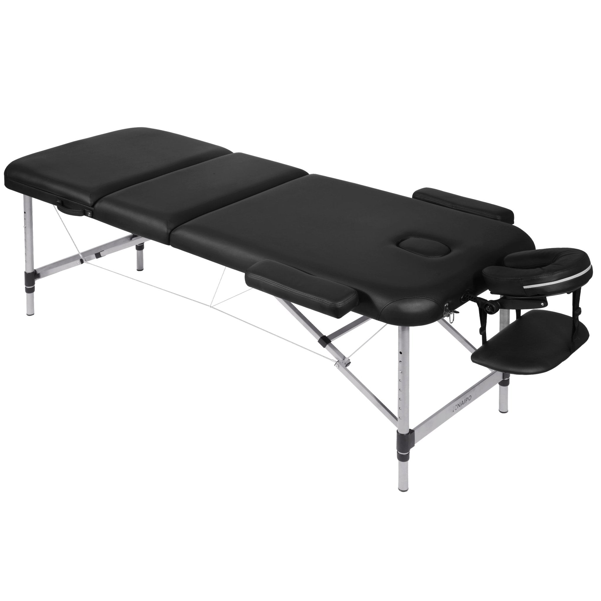 naipo-mgbc-301h-massageliege-3-teilig-alu-schwarz-270-kg image 1