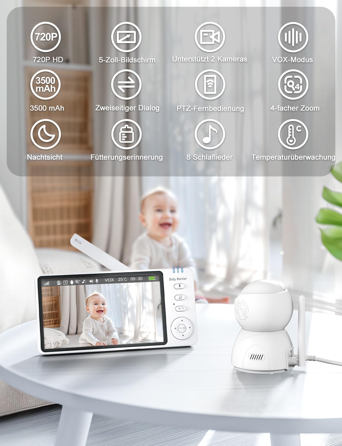 burnnove-babyphone-mit-kamera-ohne-wlan-5-zoll-nachtsicht image 2
