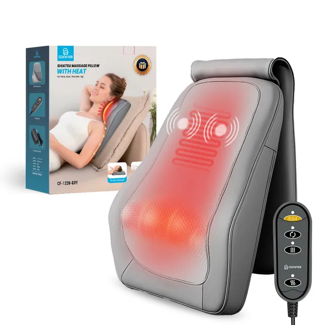 comfier-nackenmassageger-t-shiatsu-w-rme-grau-4d-kneten image 1