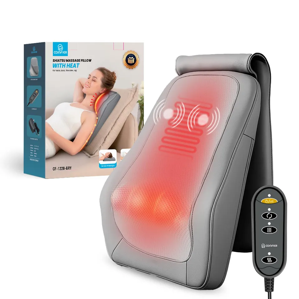 comfier-nackenmassageger-t-shiatsu-w-rme-grau-4d-kneten image 1