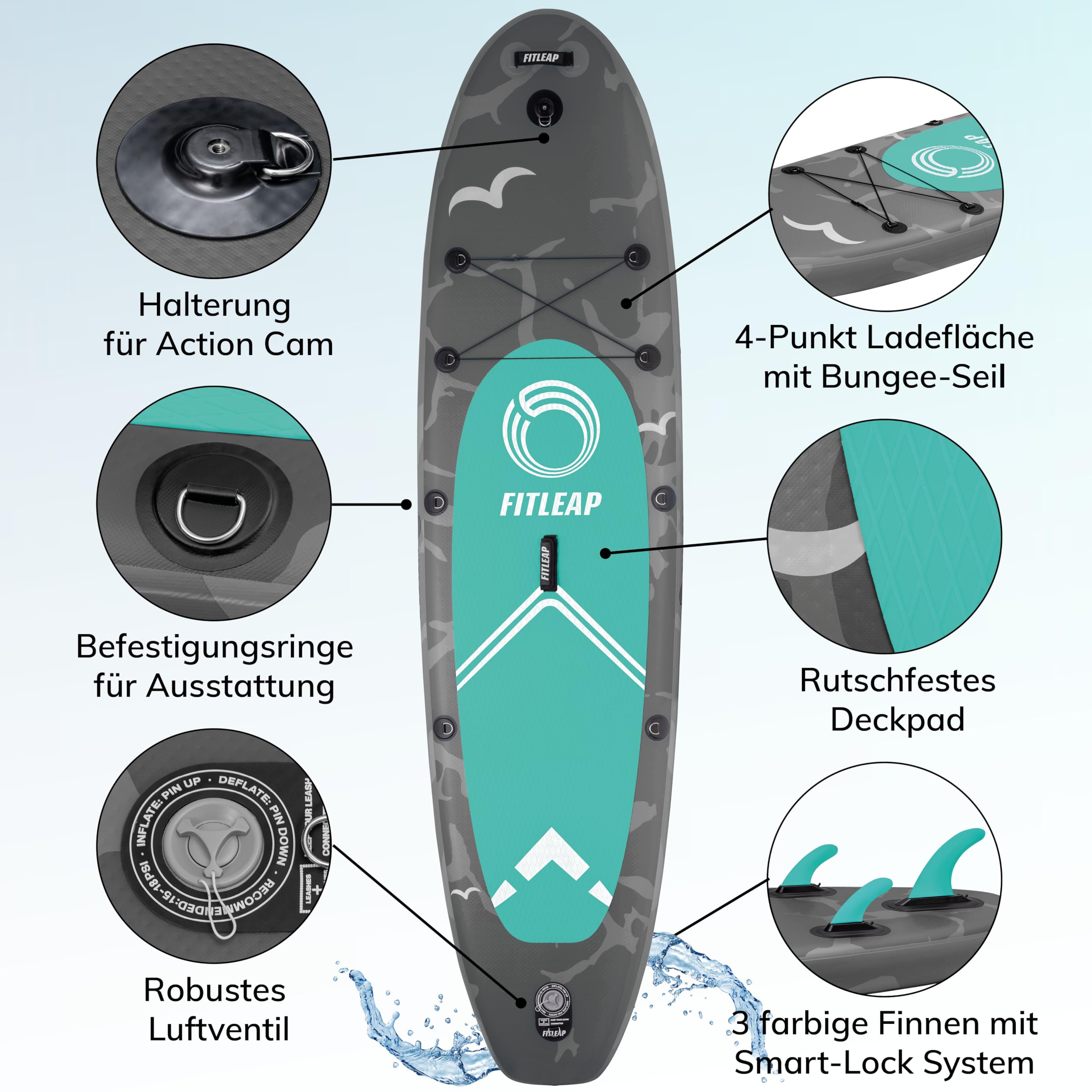 fitleap-stand-up-paddle-board-grau-320-cm-2-lagig-komplettset image 4