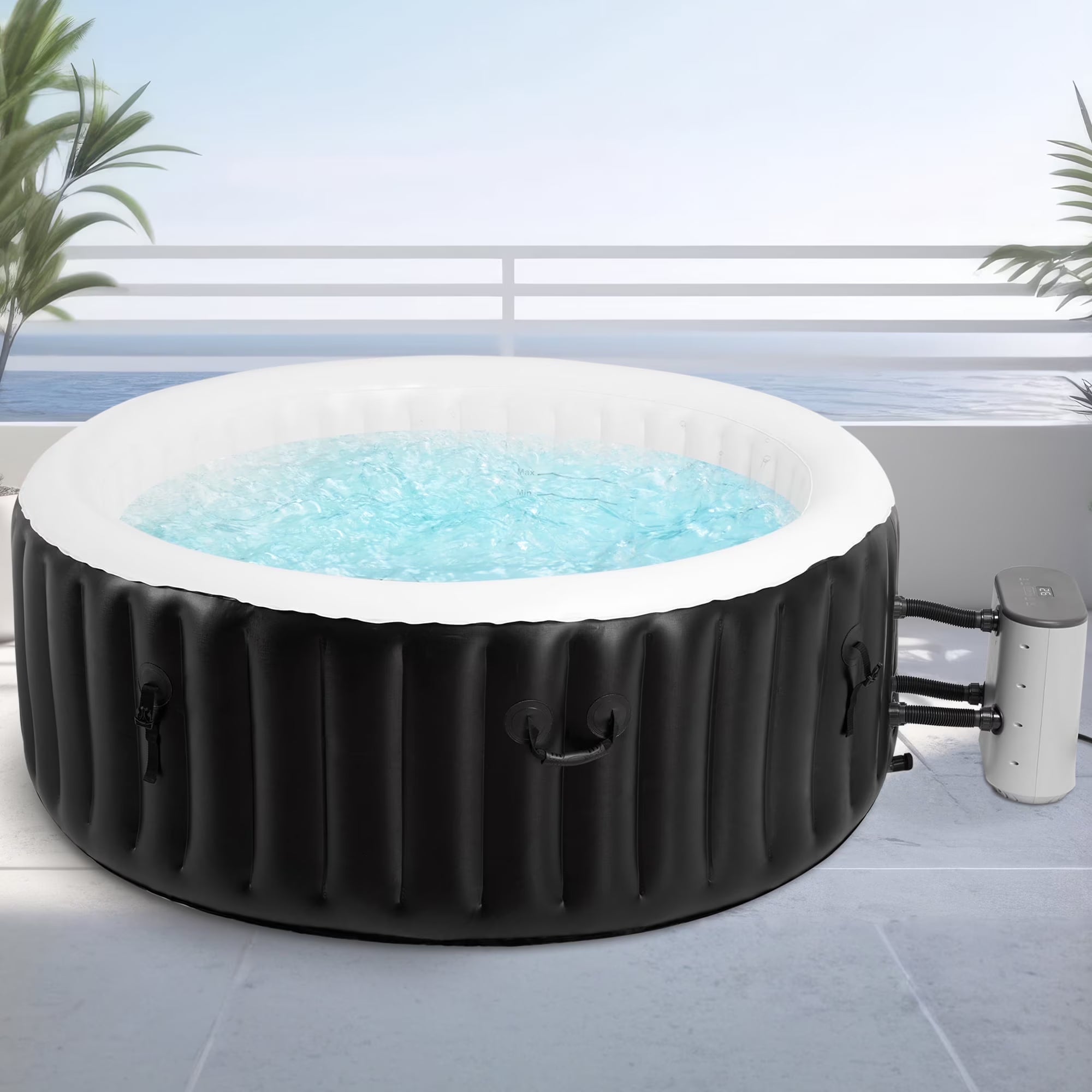 naipo-spa-hydrotherapy-whirlpool-aufblasbar-4-6-personen-schwarz image 1