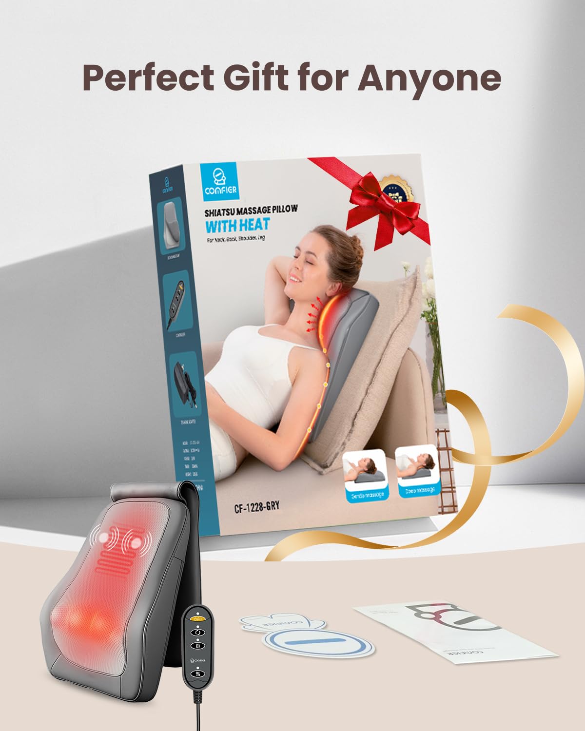 comfier-nackenmassageger-t-shiatsu-w-rme-grau-4d-kneten image 8