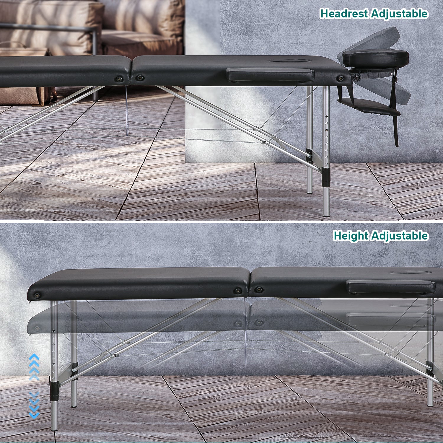 naipo-massageliege-klappbar-213-cm-schwarz-alu image 3