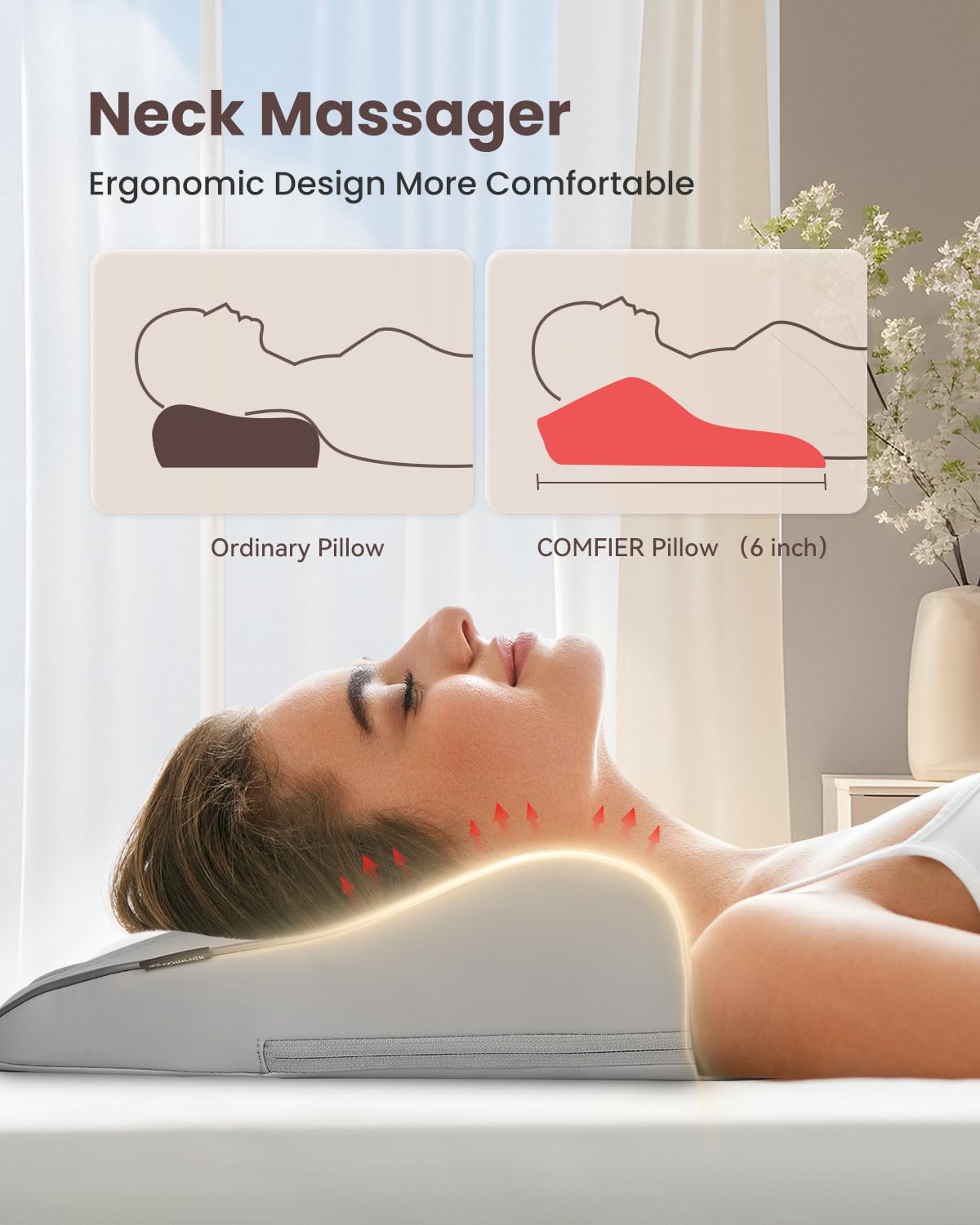 comfier-nackenmassageger-t-shiatsu-w-rme-grau-4d-kneten image 2