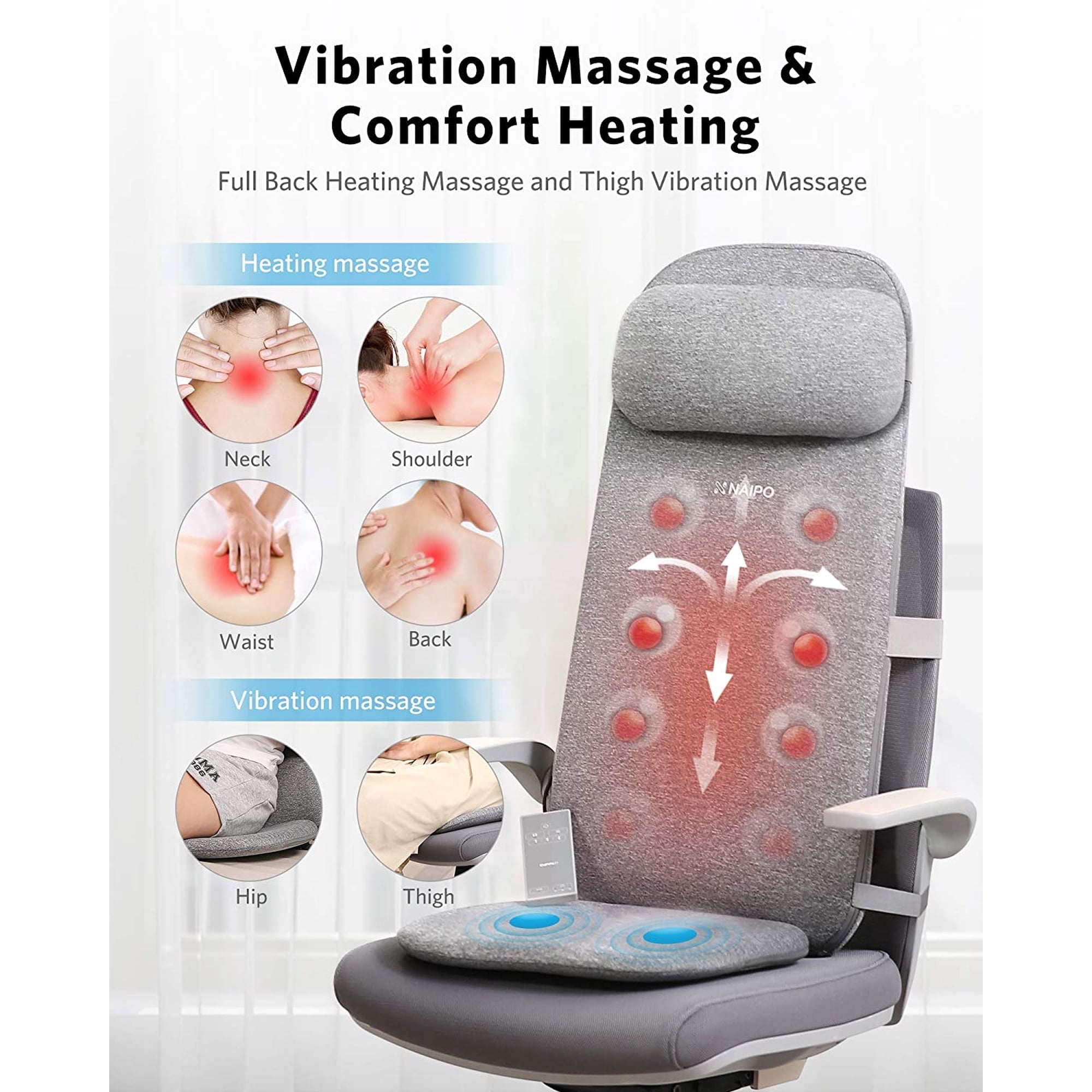 naipo-shiatsu-massageauflage-r-cken-mit-w-rme-grau image 3