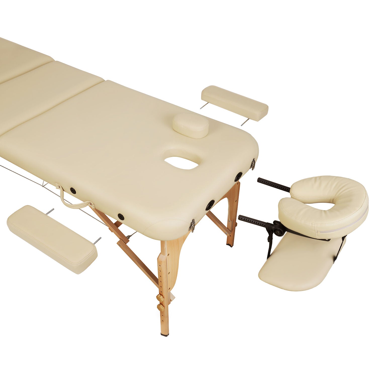 naipo-mgbc-302h-massageliege-holz-creme-klappbar image 2