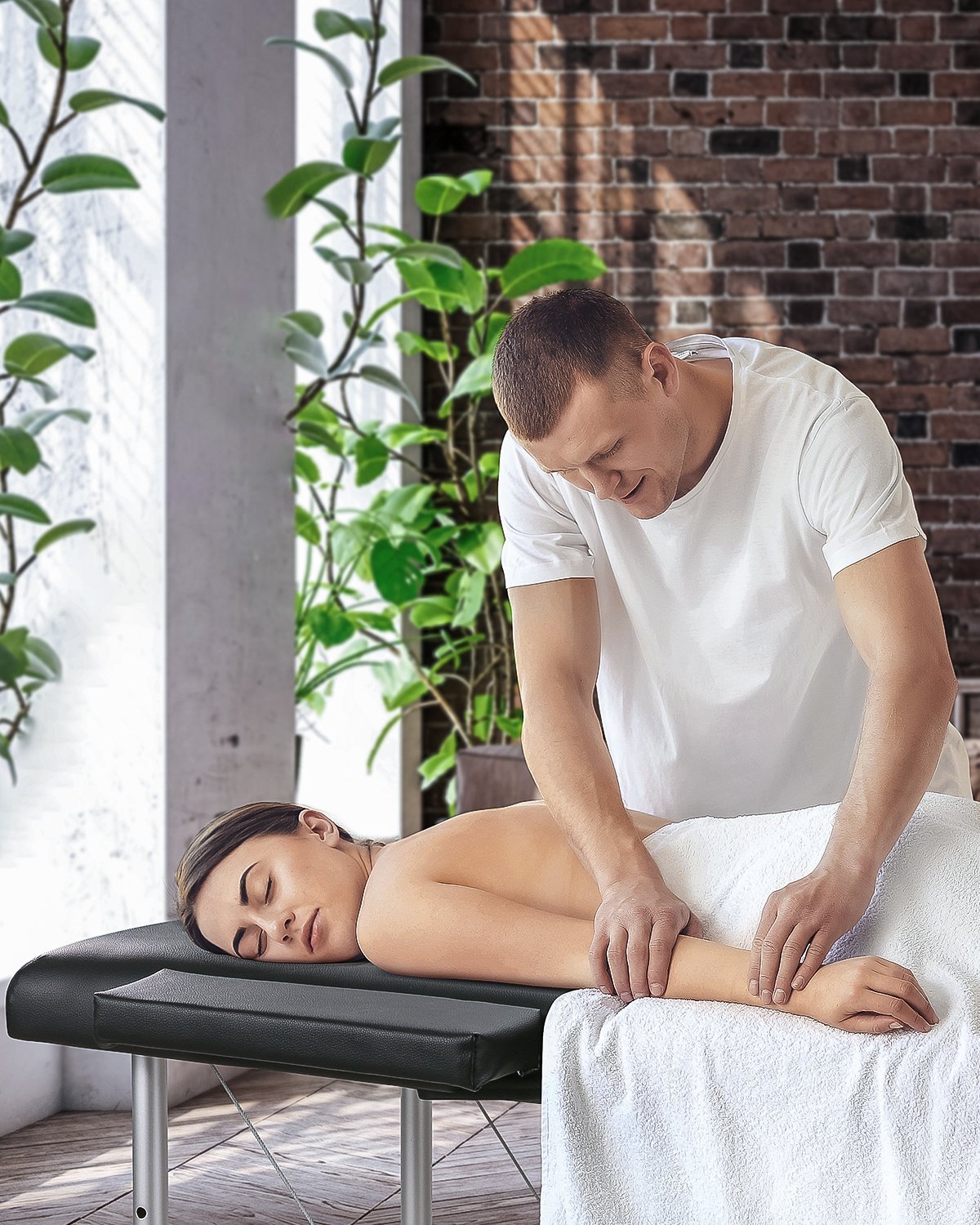 naipo-mgbc-211h-massageliege-klappbar-alu-schwarz image 8