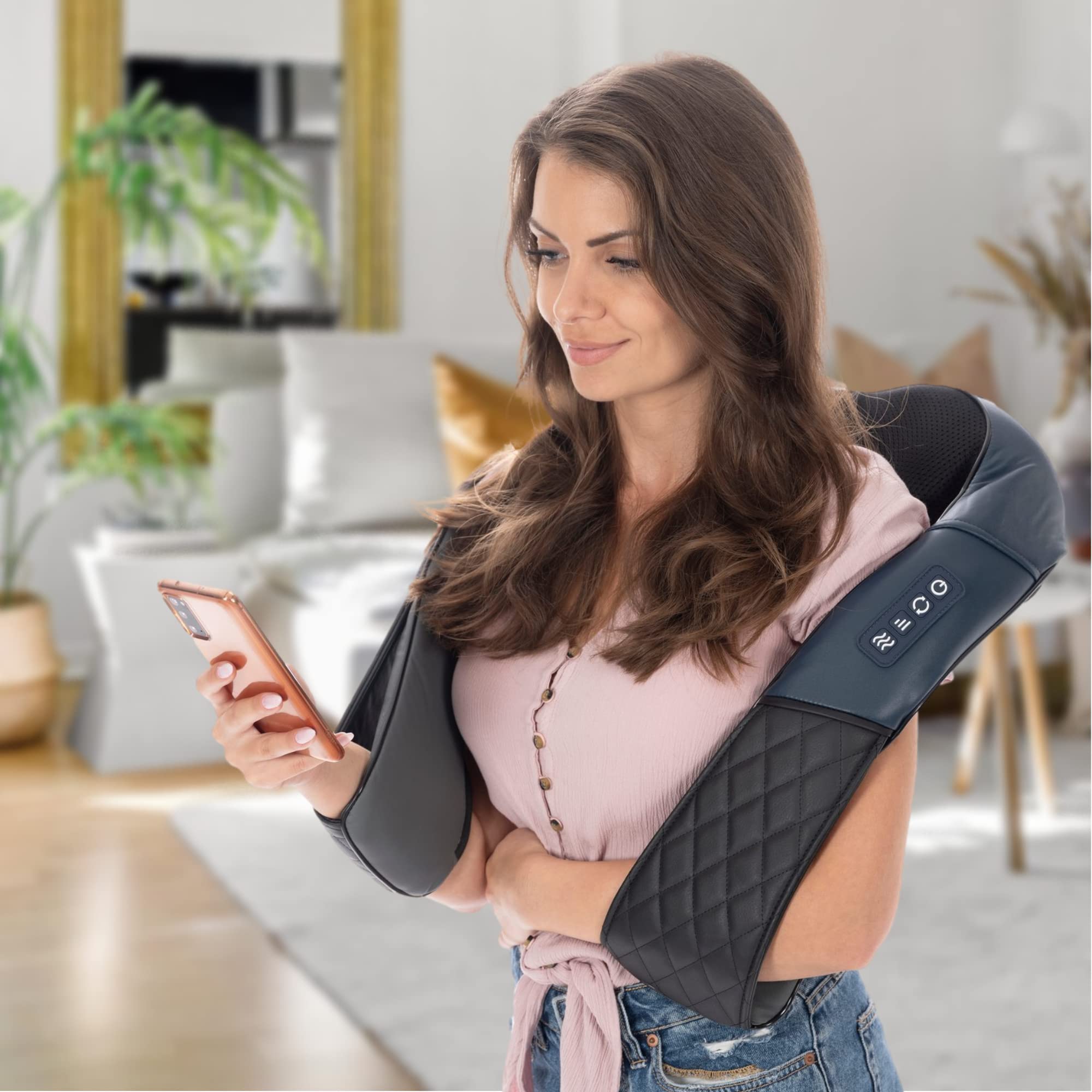fitleap-nackenmassageger-t-shiatsu-dunkelblau-mit-w-rme image 7