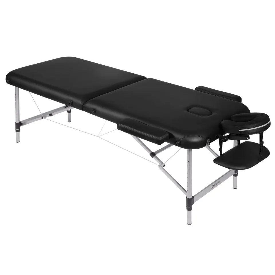 naipo-mgbc-211h-massageliege-klappbar-alu-schwarz image 1