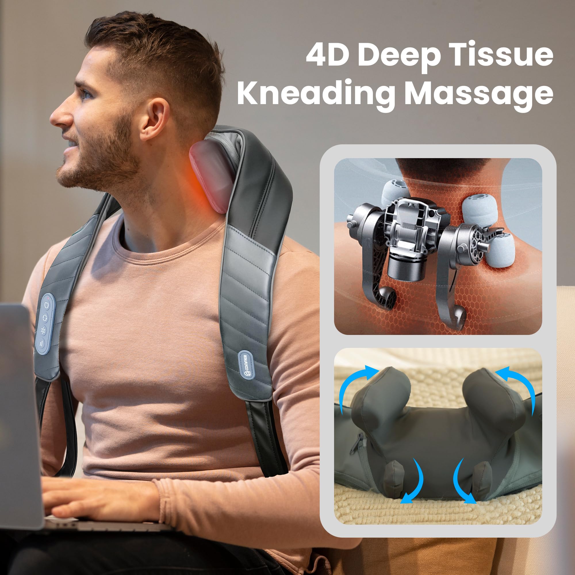 comfier-shiatsu-nackenmassageger-t-kabellos-w-rme-grau image 2