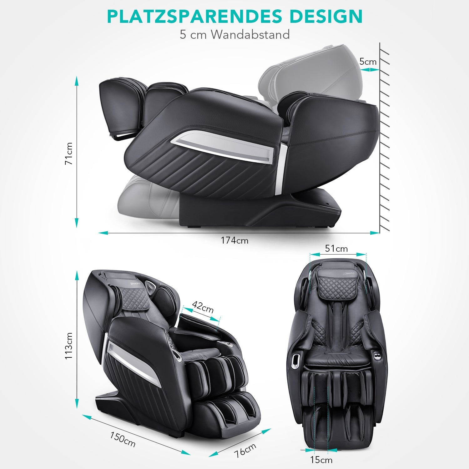 naipo-mgc-a350-massagesessel-schwarz-mit-w-rme-und-zero-gravity image 8