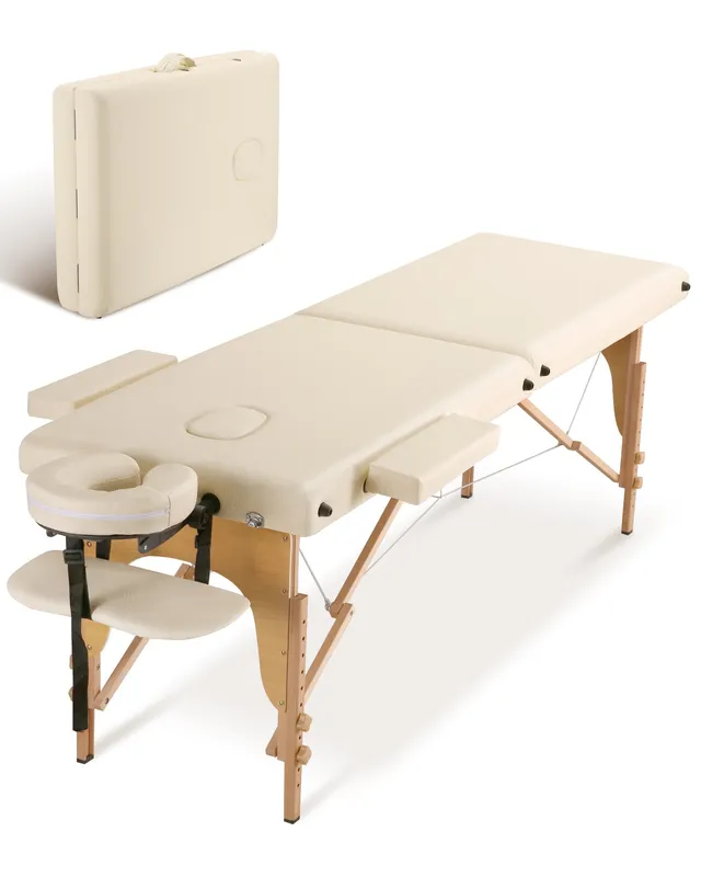 naipo-massageliege-holz-creme-2-teilig-mit-tasche image 1