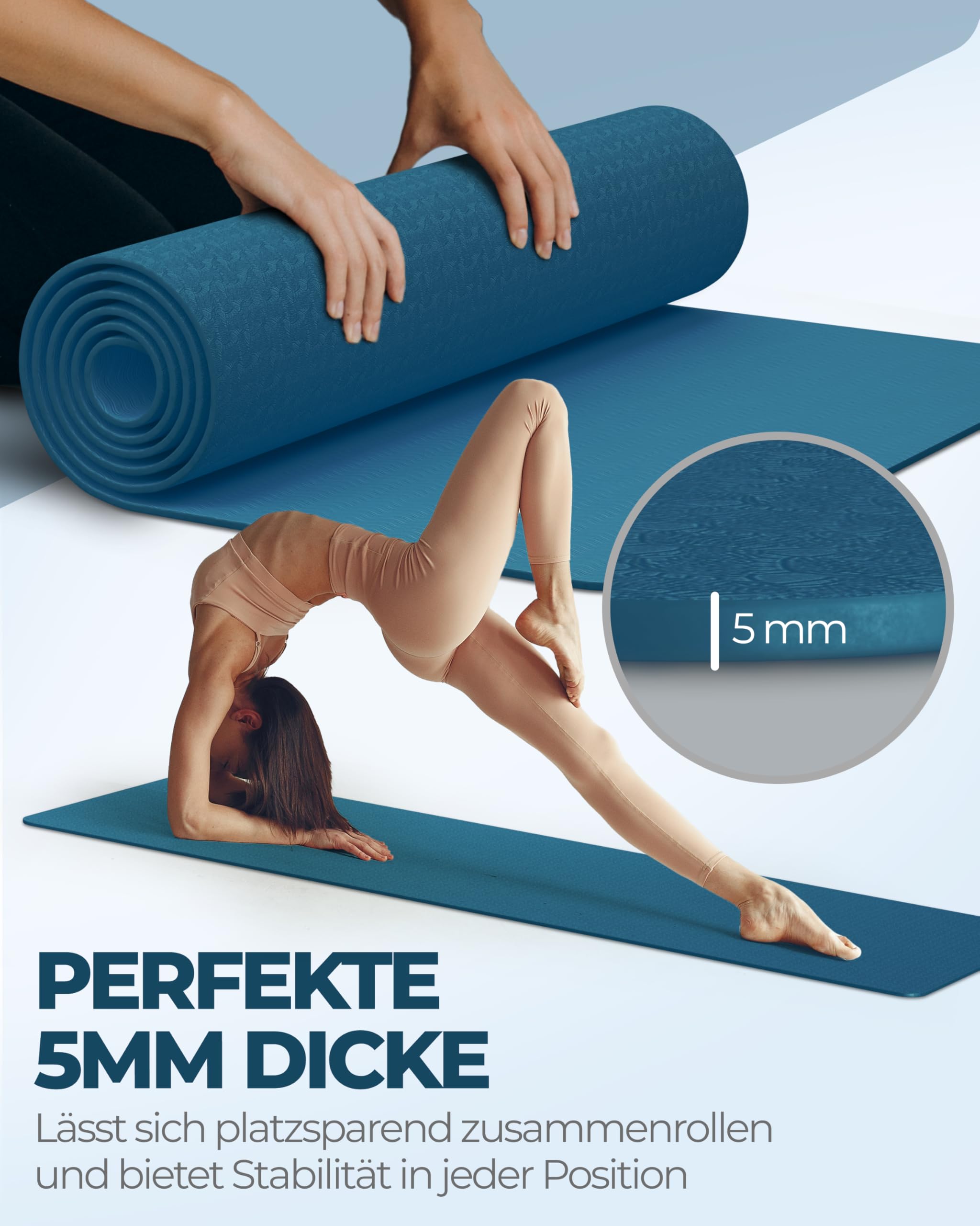 fitleap-yoga-matte-pro-gymnastikmatte-5mm-dunkelblau image 3
