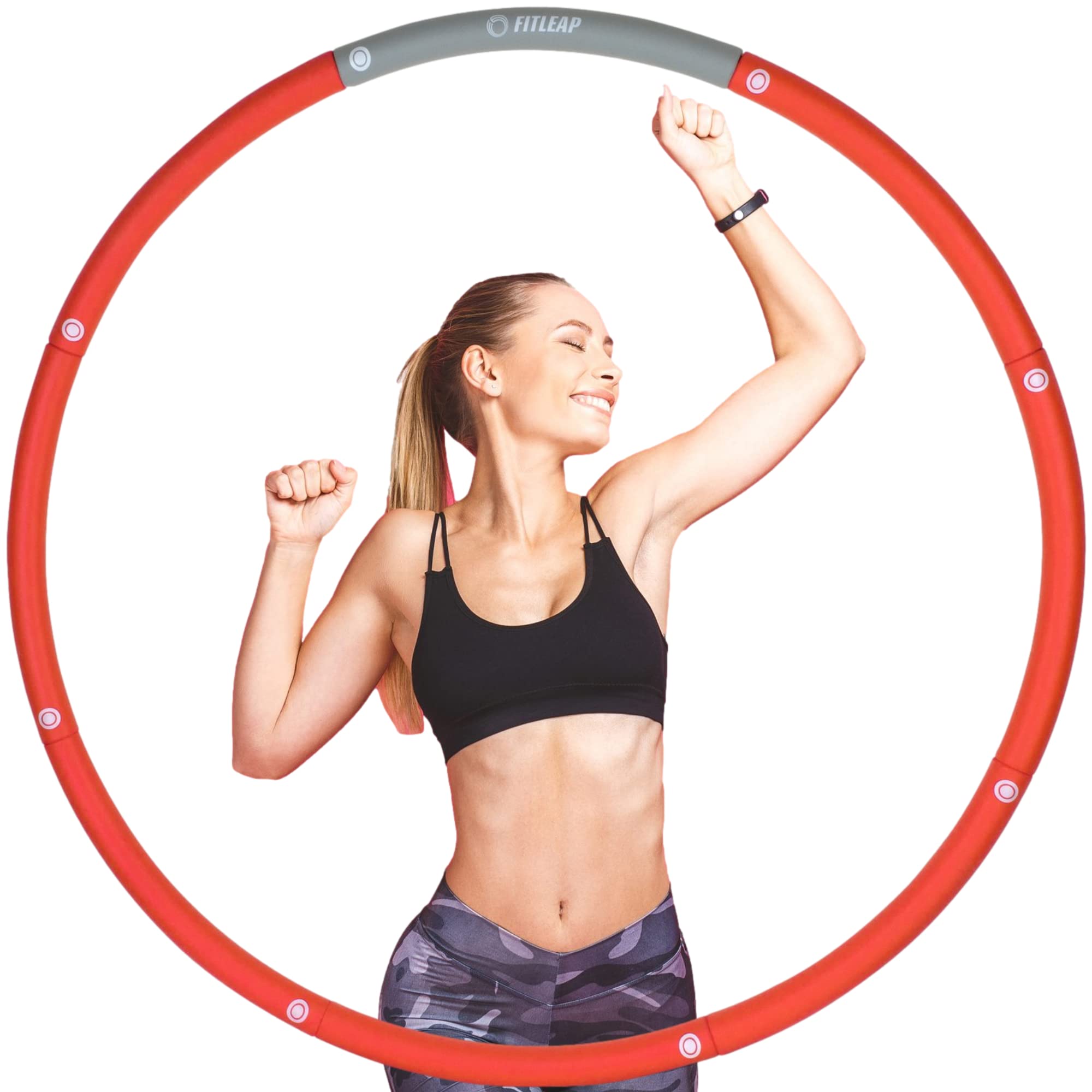 fitleap-hula-hoop-reifen-pink-8-segmente-erwachsene image 6