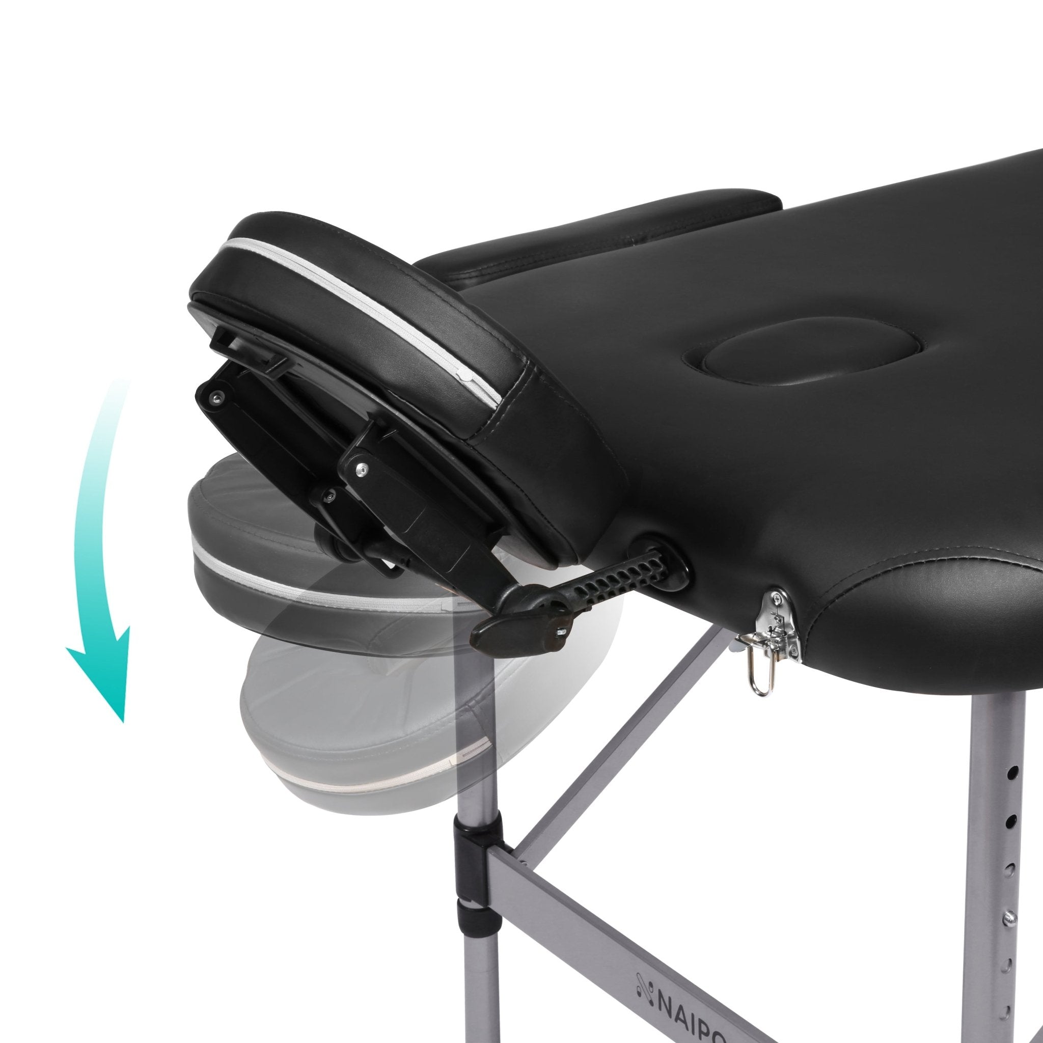 naipo-mgbc-211h-massageliege-klappbar-alu-schwarz image 5