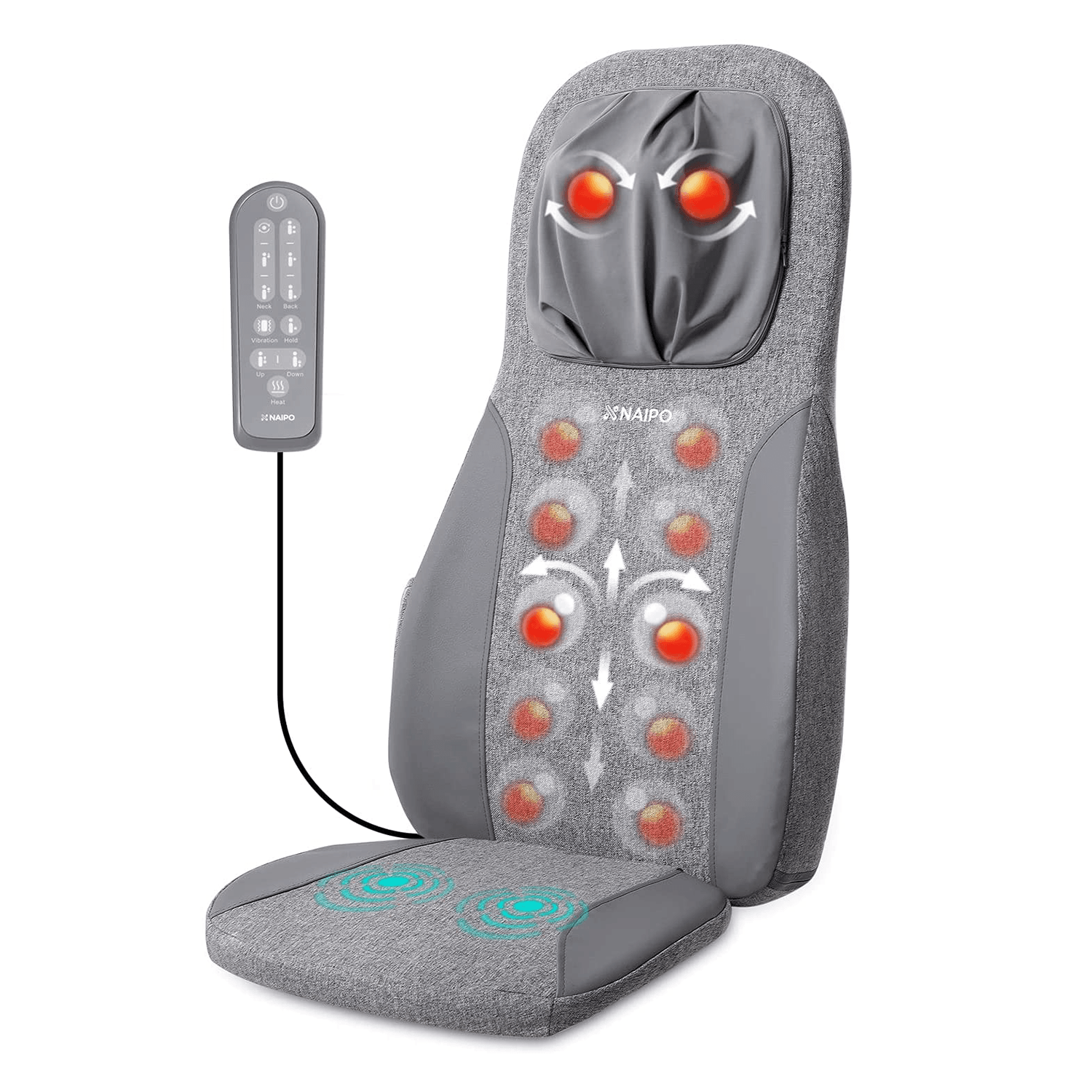naipo-shiatsu-massageauflage-r-cken-nacken-mit-w-rme image 1