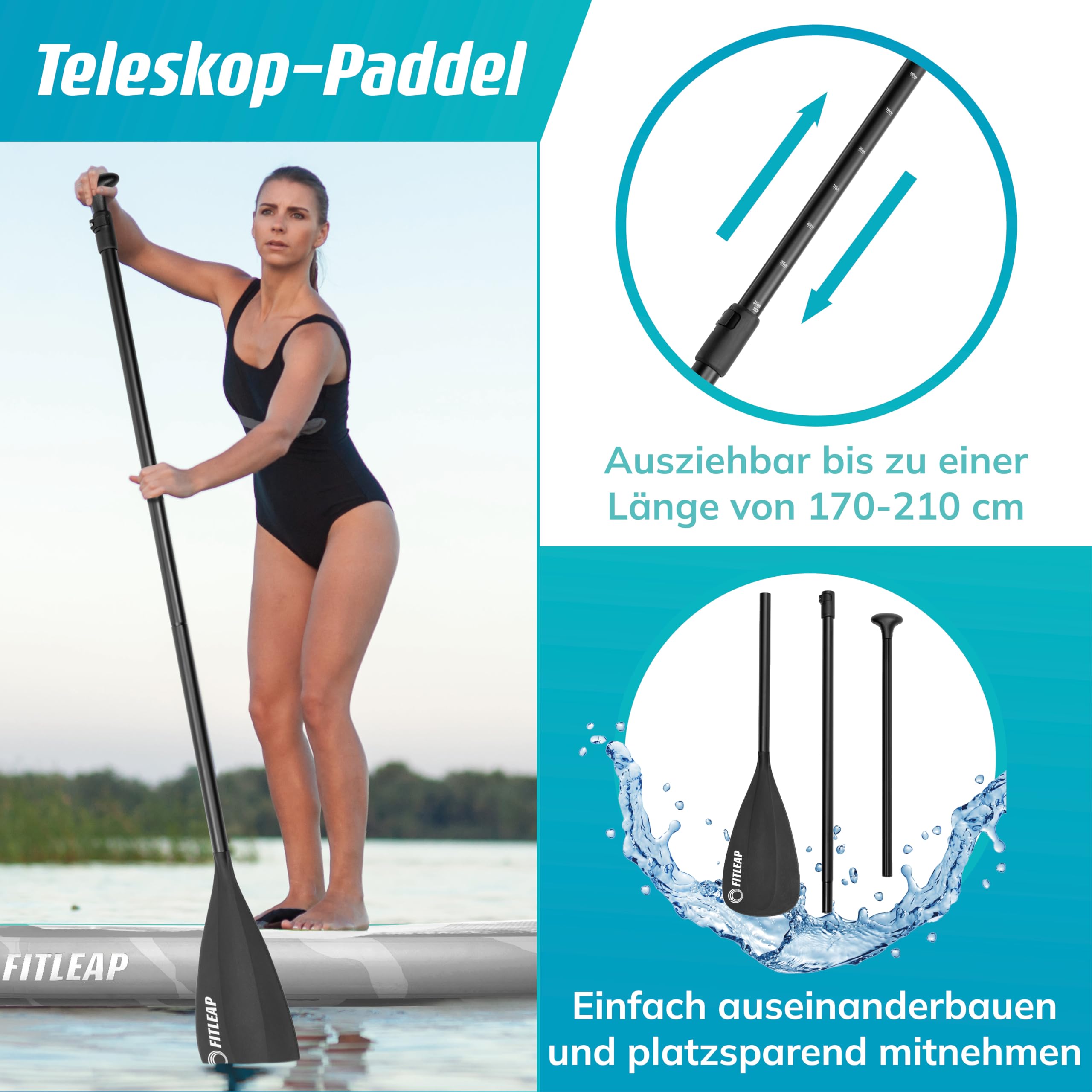 fitleap-stand-up-paddle-board-grau-320-cm-2-lagig-komplettset image 7
